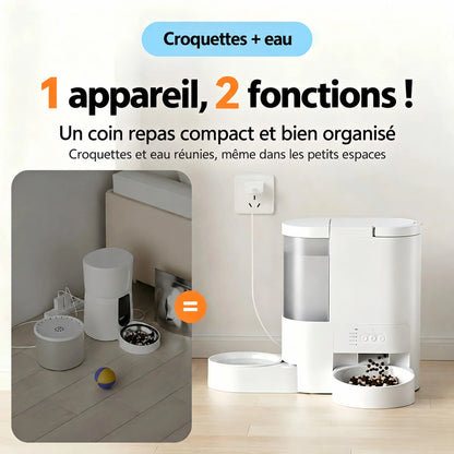 Felinexa DuoFeed | Distributeur connecté croquettes et eau 7 L