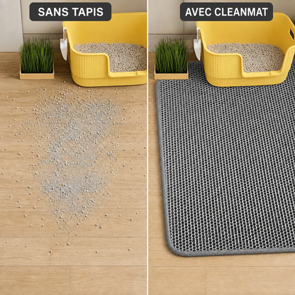 Felinexa CleanMat™ | Tapis anti-litière double couche