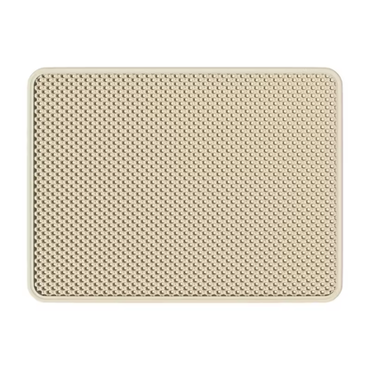 Tapis anti-litière Felinexa CleanMat coloris beige/kaki, vue de dessus